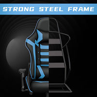 Chaise de course de jeux vidéo en cuir Chaise de bureau ergonomique pivotante pour ordinateur