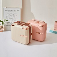 Valise de voyage mini 14 pouces, trousse de maquillage, sac à main cabine, fermeture éclair, légère, organisateur pour femme, élégante, minimaliste, serviette, nouveauté
