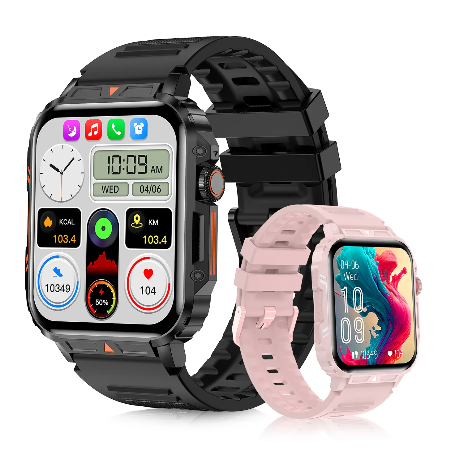 V81 yeni açık akıllı saat ucuz telefon görüşmesi Smartwatch spor müzik Reloj uyku izleme sağlık akıllı saat Android IOS için