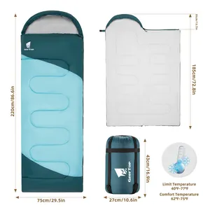 Geertop Großhandel Custom Logo Outdoor Tragbarer aufblasbarer ultraleichter Schlafsack