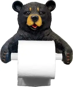 Black Bear Toilet Paper Holder Black Bear tissue holder Figurine Black Bear Statue customize sculpture FIGURE