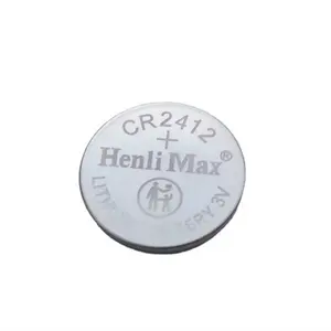 Henli Max CR2412 3.0V batteria al litio primaria numero modello industria intelligente CR2032 litio Manganese biossido cella a bottone