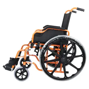 Recién llegados, silla de ruedas plegable con revestimiento eléctrico, reposabrazos abatible hacia atrás/silla de ruedas con reposapiernas desmontable para personas discapacitadas