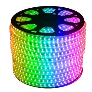 Tira de LED RGB resistente al agua 5050 SMD LED luces de cuerda inteligentes Aplicación de teléfono inteligente controlado WIFI tira de luces LED funciona con Alexa