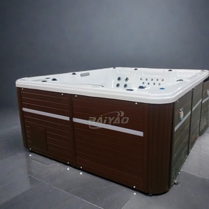 Spa <span class=keywords><strong>extérieur</strong></span> robuste pour 5 <span class=keywords><strong>personnes</strong></span> avec structure renforcée et matériaux résistants aux intempéries pour une utilisation en <span class=keywords><strong>extérieur</strong></span> toute saison - Product Image 1