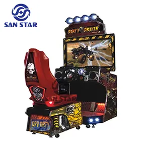 Mesin Arcade balap sepeda motor 42 inci, Simulator berkendara sepeda motor kotor, mesin Game ninja balap