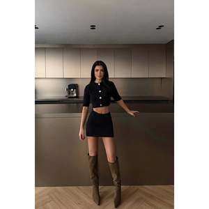 Alondra Black Floral Print <b>Knit</b> <b>Set</b> Casual and Formal Floral Print Pattern for Summer and Autumn Seasons - Product Image 3