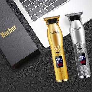 Professional Metal Hair Clipper <b>Rechargeable</b> LCD Display Brushless Motor Salon Grade Slicked Back Trimming - Product Image 2