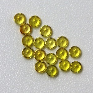 Produttore di pietre preziose naturali tutte le dimensioni tutte le forme zaffiro giallo sciolto rotondo sfaccettato <span class=keywords><strong>pietra</strong></span> <span class=keywords><strong>preziosa</strong></span> genuina per ciondolo - Product Image 2