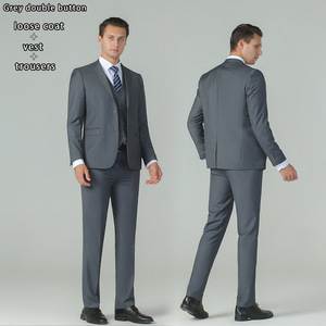 <span class=keywords><strong>Costume</strong></span> <span class=keywords><strong>Homme</strong></span> Grande <span class=keywords><strong>Taille</strong></span> de Haute Qualité pour Mariage et Cérémonie – Ensemble 3 Pièces Slim Formel pour Hommes - Product Image 5