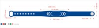 Gelang silikon RFID WR8857 Epoxy Laser disesuaikan Logo gelang tahan air