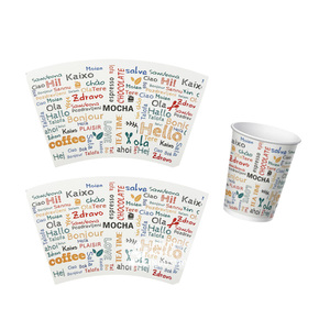 พัดลมถ้วยกระดาษแบบไดคัทเคลือบ PE/พลาขนาด5ออนซ์/6ออนซ์/7ออนซ์ - Product Image 1