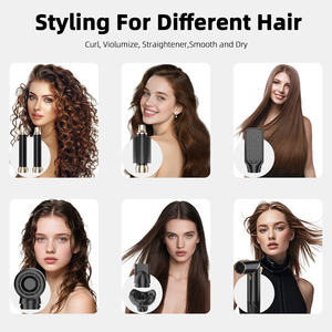 <span class=keywords><strong>Sèche</strong></span>-brosse à cheveux interchangeable 1000W 6 en 1 avec lisseur fer à friser <span class=keywords><strong>silencieux</strong></span> hôtel usage domestique moteur à courant alternatif ionique <span class=keywords><strong>électrique</strong></span> - Product Image 6