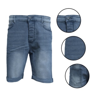 Pantalones Cortos de Mezclilla Premium para Hombre, Alta Elasticidad, Cómodos y Elásticos, Pantalones Cortos de Mezclilla de Corte Ajustado, Moda de Verano para Hombre - Product Image 1