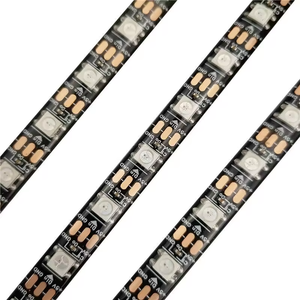 Tiras de Luces <span class=keywords><strong>LED</strong></span> WS2811 WS2812, 60 <span class=keywords><strong>LED</strong></span>/144 <span class=keywords><strong>LED</strong></span>, <span class=keywords><strong>5V</strong></span> 12V, <span class=keywords><strong>SMD5050</strong></span> <span class=keywords><strong>RGB</strong></span> con IC, Píxeles Digitales Individuales, Tira <span class=keywords><strong>LED</strong></span> Inteligente WS2812b <span class=keywords><strong>RGB</strong></span> - Product Image 1