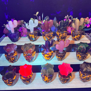 Vente en gros de matériaux variés Cristaux de <span class=keywords><strong>cactus</strong></span> en <span class=keywords><strong>quartz</strong></span> rose Sculpture artisanale Yooperlite <span class=keywords><strong>Cactus</strong></span> pour bébé pour cadeaux - Product Image 2