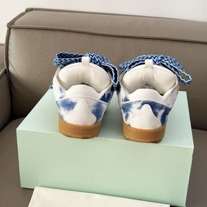 Nouvelles chaussures à plateforme haut de gamme pour femmes, lacets dégradés bleus, baskets de sport tendance pour hommes, chaussures de marche à lacets pour le printemps - Product Image 2