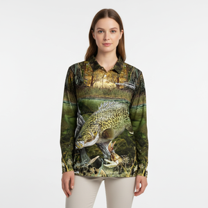 เสื้อยืดตกปลา UPF 50+ |   แห้งเร็วและระบายอากาศได้ดี ป้องกันแสงแดด |   เสื้อกีฬาแขนยาวแบบปรับแต่งได้สำหรับทุกเพศ - Product Image 3