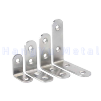 Support d'angle en acier inoxydable en forme de L, 90 degrés, pour meubles, armoires, étagères
