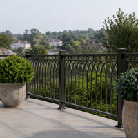 Système de garde-corps de balcon en alliage d'aluminium, revêtement poudré, garde-corps d'escalier de terrasse, taille personnalisée, installation facile
