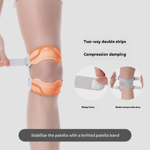 Sangle de genou rotulienne personnalisable en silicone, absorbant les chocs, avec compression, pour le basketball, la randonnée, protection du genou - Product Image 2