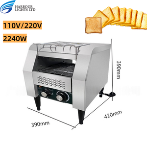 محمصة خبز تجارية أوتوماتيكية بالكامل بناقل حركة 220 فولت، آلة تحميص بالسلسلة، جهاز خبز للمطبخ المنزلي - Product Image 3