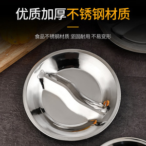 Stainless Steel Two Compartment Plate 20cm Microwave Safe For Kids And Adults - Product Image 4