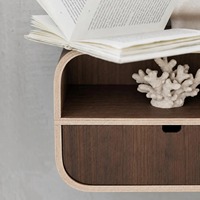 Commande en gros – Table de chevet murale en chêne, style minimaliste scandinave, pour chambre à coucher