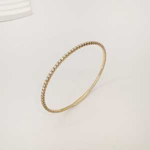 Bracciale <span class=keywords><strong>Tennis</strong></span> in Oro 14K AU585 con Moissanite VS, Gioiello Hip-Hop per Ragazze - Product Image 2