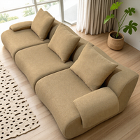 Canapé convertible moderne en mousse éponge 100% pure, compressé et rembourré, tissu personnalisé, couleurs artistiques, emballé sous vide et emballé en boîte OEM