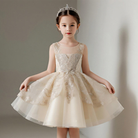 Robes de demoiselles d'honneur pour mariage, col rond, sans manches, pour fêtes d'été, remises de diplômes, anniversaires, pour enfants, ODM, coupe trapèze, longueur genou