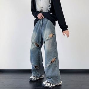 <span class=keywords><strong>Jeans</strong></span> da <span class=keywords><strong>uomo</strong></span> <span class=keywords><strong>a</strong></span> <span class=keywords><strong>vita</strong></span> <span class=keywords><strong>alta</strong></span> con eleganti tasche larghe scavate dal Design per Comfort e stile - Product Image 2