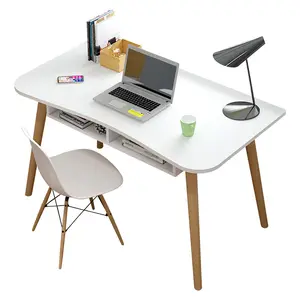 Özel OEM popüler ofis bilgisayar masası dolap toptan çalışma dizüstü yönetici ahşap MDF modern ev ofis masası