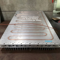 Dissipateur thermique industriel en alliage d'aluminium série 6000, à ailettes haute densité extrudées, tempériture T3-T8
