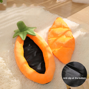 Wholesale Short Plush <strong>Cat</strong> Dog <strong>Bed</strong> Eggplant <strong>Shape</strong> - Product Image 3