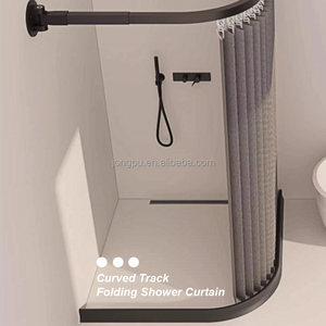 <span class=keywords><strong>Rideau</strong></span> <span class=keywords><strong>de</strong></span> <span class=keywords><strong>Douche</strong></span> Pliable en Polyester Imperméable Morandi, Double Face, avec <span class=keywords><strong>Rail</strong></span> Magnétique Télescopique, Couleurs Vives - Product Image 5