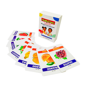 Muestra Gratuita de Tarjetas de Memoria con Impresión de Logotipo Personalizado, Tarjetas de Aprendizaje de Palabras Visuales para Niños, <span class=keywords><strong>Juego</strong></span> de Cartas Educativas - Product Image 1