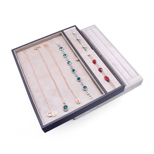 FORTE Hotsale Accessoires de bijouterie Organisateur de rangement classique en microfibre pour bijoux - Product Image 1
