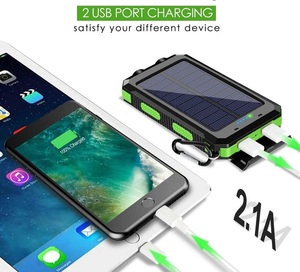 Batterie externe solaire portable ultra-mince 10000 mAh à chargement rapide 20W avec lumière LED, logo personnalisé, technologie GaN - Product Image 4