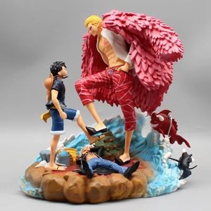 ฟิกเกอร์0ne 21ซม. รูปการ์ตูน donquixote doframingo VS luffy รูปปั้นตุ๊กตาของสะสมของเล่นตกแต่งโต๊ะ - Product Image 1