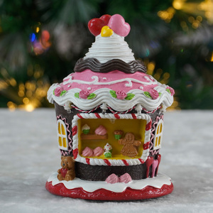 Wholesale <strong>Mini</strong> Desktop Ornament Resin Gingerbread Toy Shop with LED <strong>Christmas</strong> <strong>Village</strong> House <strong>CHRISTMAS</strong> DECORATION 2025 - Product Image 4