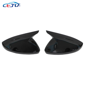 Cubierta de <span class=keywords><strong>espejo</strong></span> retrovisor de coche negro brillante aspecto de fibra de carbono estilo cuerno tapa de <span class=keywords><strong>espejo</strong></span> carcasa de <span class=keywords><strong>espejo</strong></span> para <span class=keywords><strong>Peugeot</strong></span> <span class=keywords><strong>308</strong></span> - Product Image 2