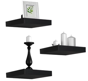 木制壁棚<span class=keywords><strong>3</strong></span>木制フローティングスクエア壁棚リビングルームに适したセット - Product Image 1