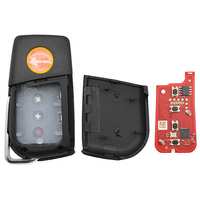 Llave Inteligente Universal XHORSE XKTO12EN Serie XK, Llave de Coche con 4 Botones, Control Remoto para Suministros de Cerrajería VVDI