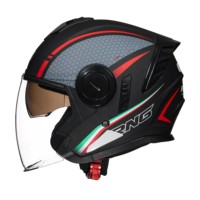 BYB/RNG M-Black BY-760Factory personnalisé ABS demi-visage casque double lentille casque de moto demi-visage grande taille casqu