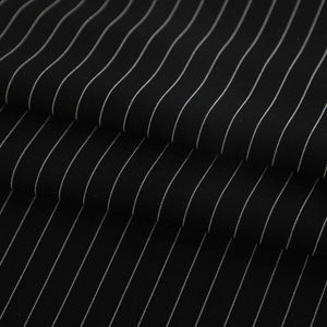 Оптовая продажа, черная полосатая ткань для костюма, вискоза, полиэстер, спандекс, тканая ткань для женщин и мужчин, блейзеры, одежда - Product Image 6