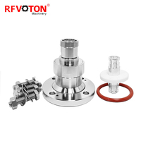 Adaptateur coaxial RF avec bride à 4 trous, connecteur femelle DIN 7-16 (EIA 1-5/8\") vers L29, fourni par l'usine