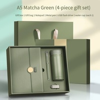 Set de Regalo Promocional Empresarial Personalizado, Cuaderno A5 con Impresión Jacquard, Taza Térmica, Bolígrafo, Set USB, Regalos Personalizados