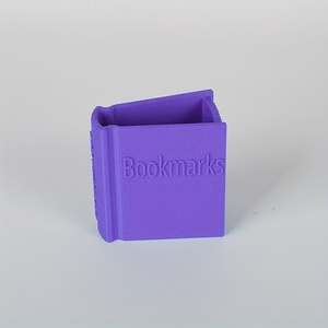 Book Shape <b>Bookmarks</b> Storage Box Plastic Desktop Stationery Organizer Reading Card Holder Desk Office Book Mark Container - Product Image 6