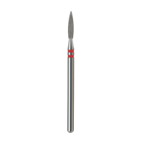 Foret à ongles diamanté de qualité supérieure, forme flamme XL, 2,1 mm, grain rouge, pour manucure professionnelle